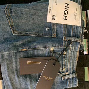 Rag and Bone High Rise Skinny blue Jeans